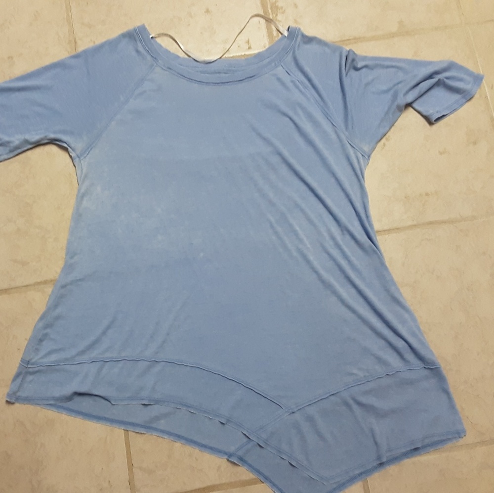 CALVIN KLEIN BLUE ASYMMETRICAL PERFORMANCE TOP L - Picture 3 of 6